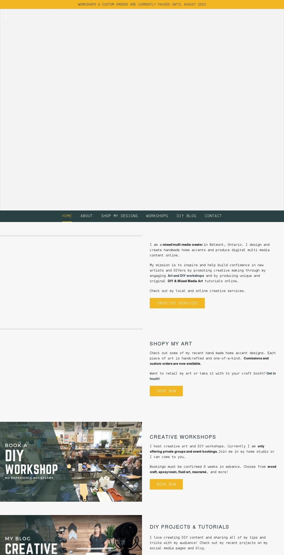 jessicatellier.com shopify website screenshot