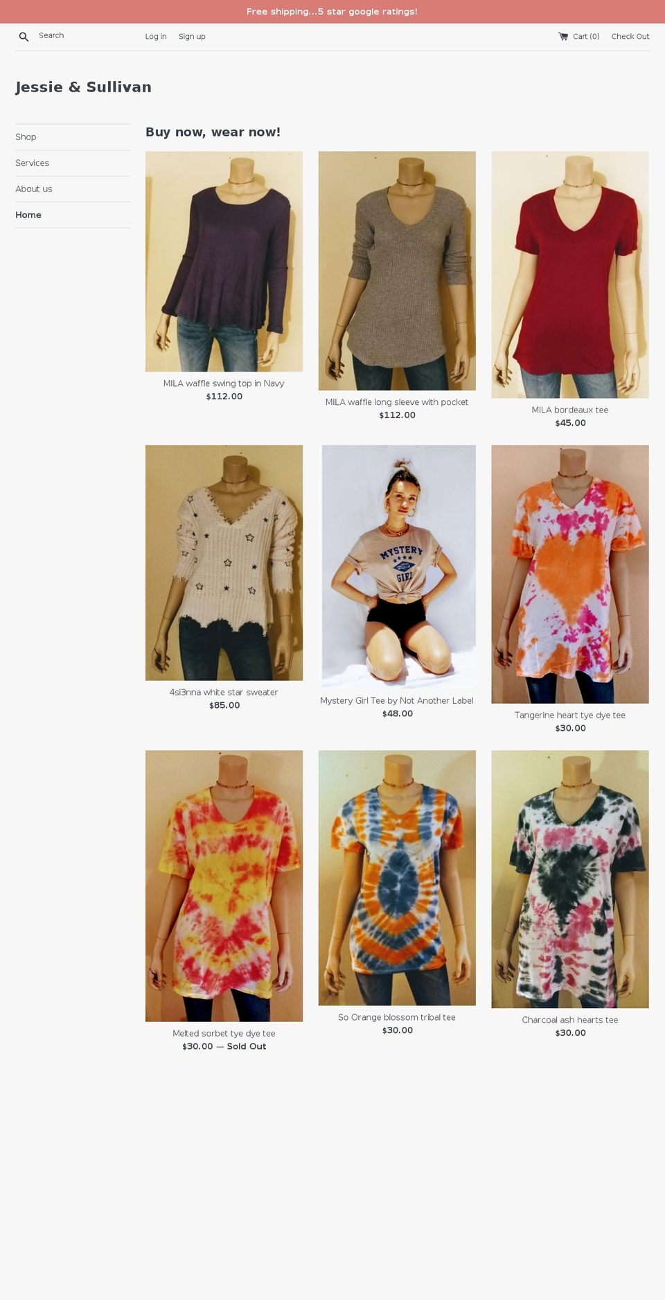jessie-sullivan.com shopify website screenshot