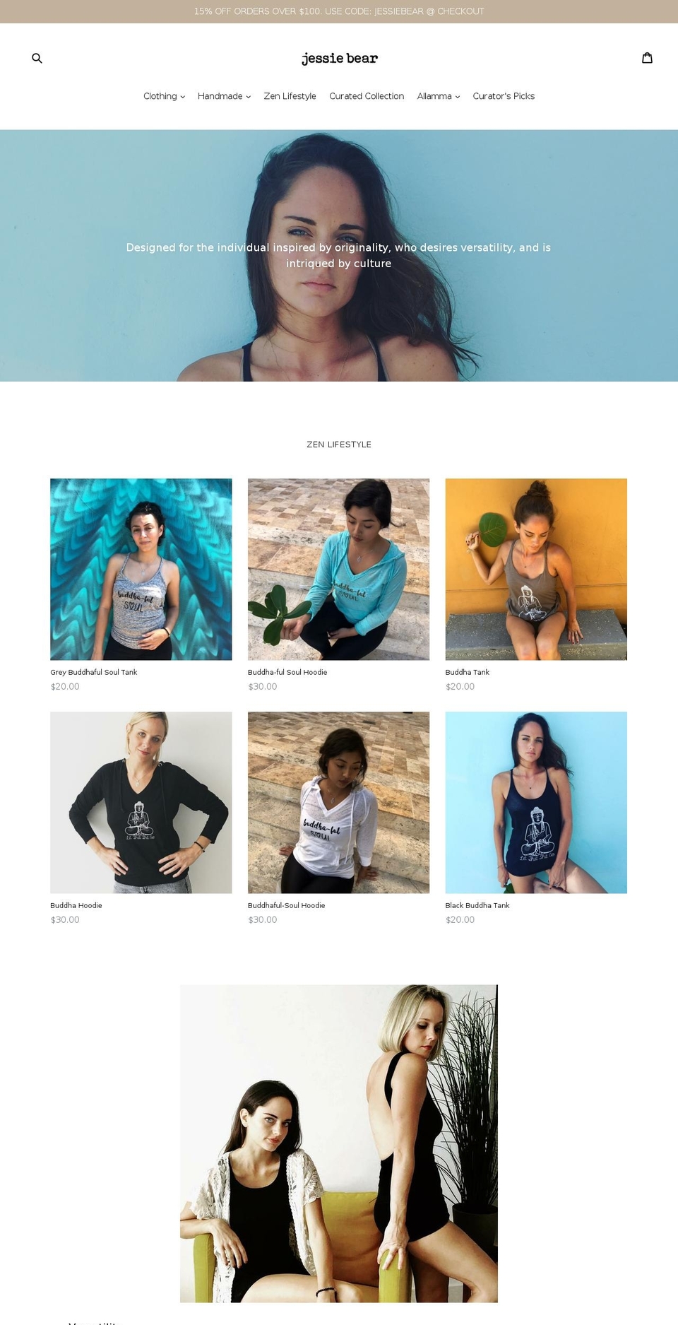 jessiebearboutique.com shopify website screenshot