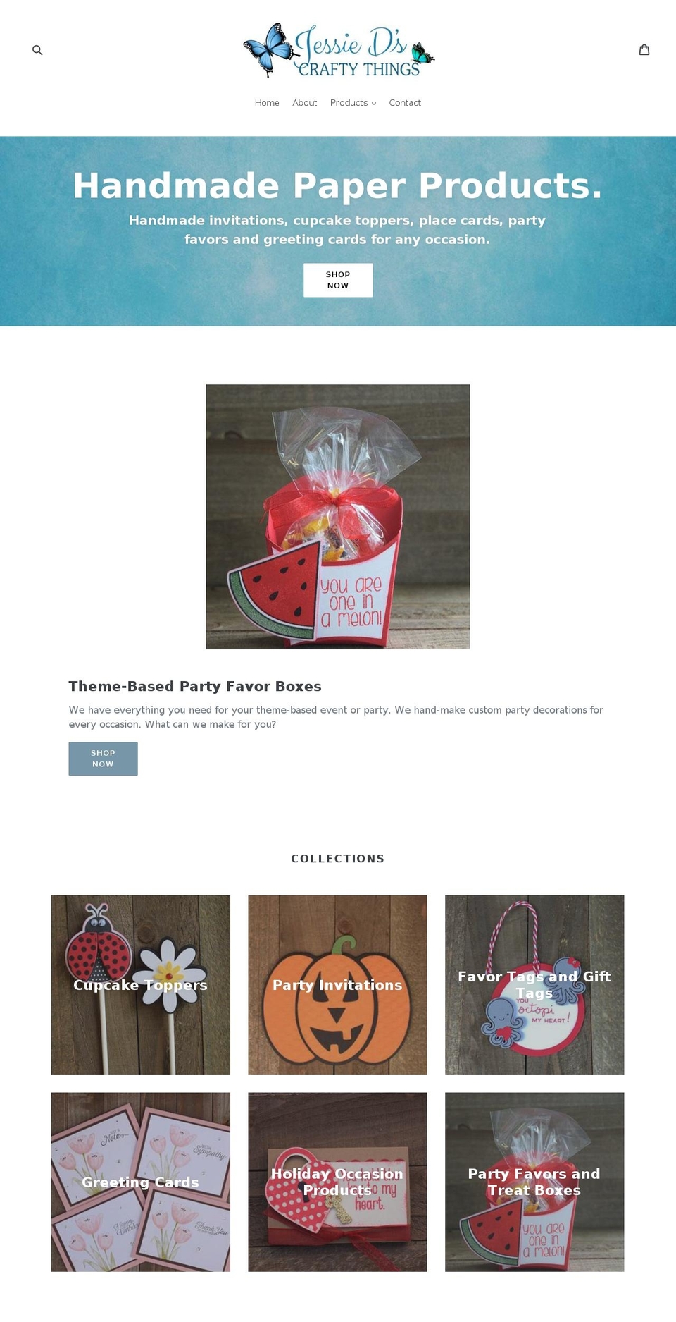 jessiedscraftythings.com shopify website screenshot