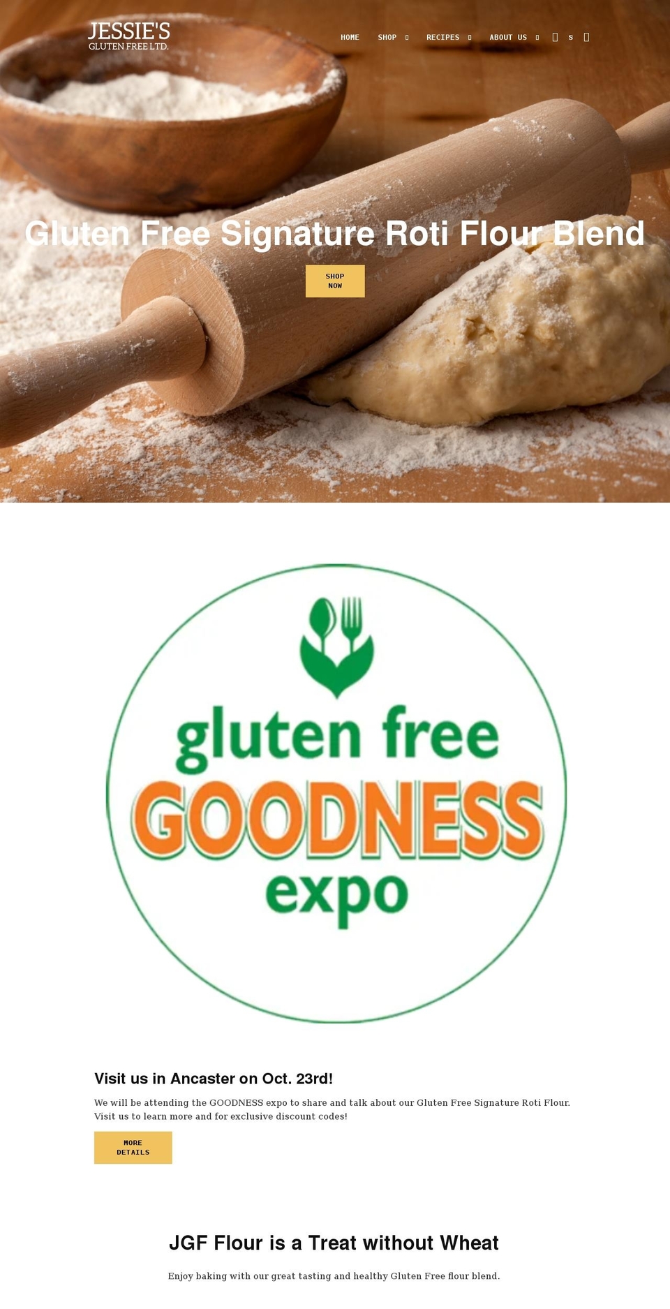 jessiesglutenfree.com shopify website screenshot