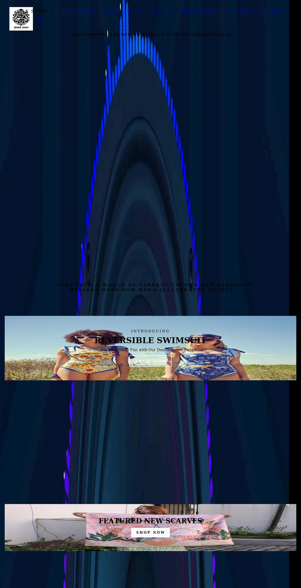 jessiezhao.com shopify website screenshot