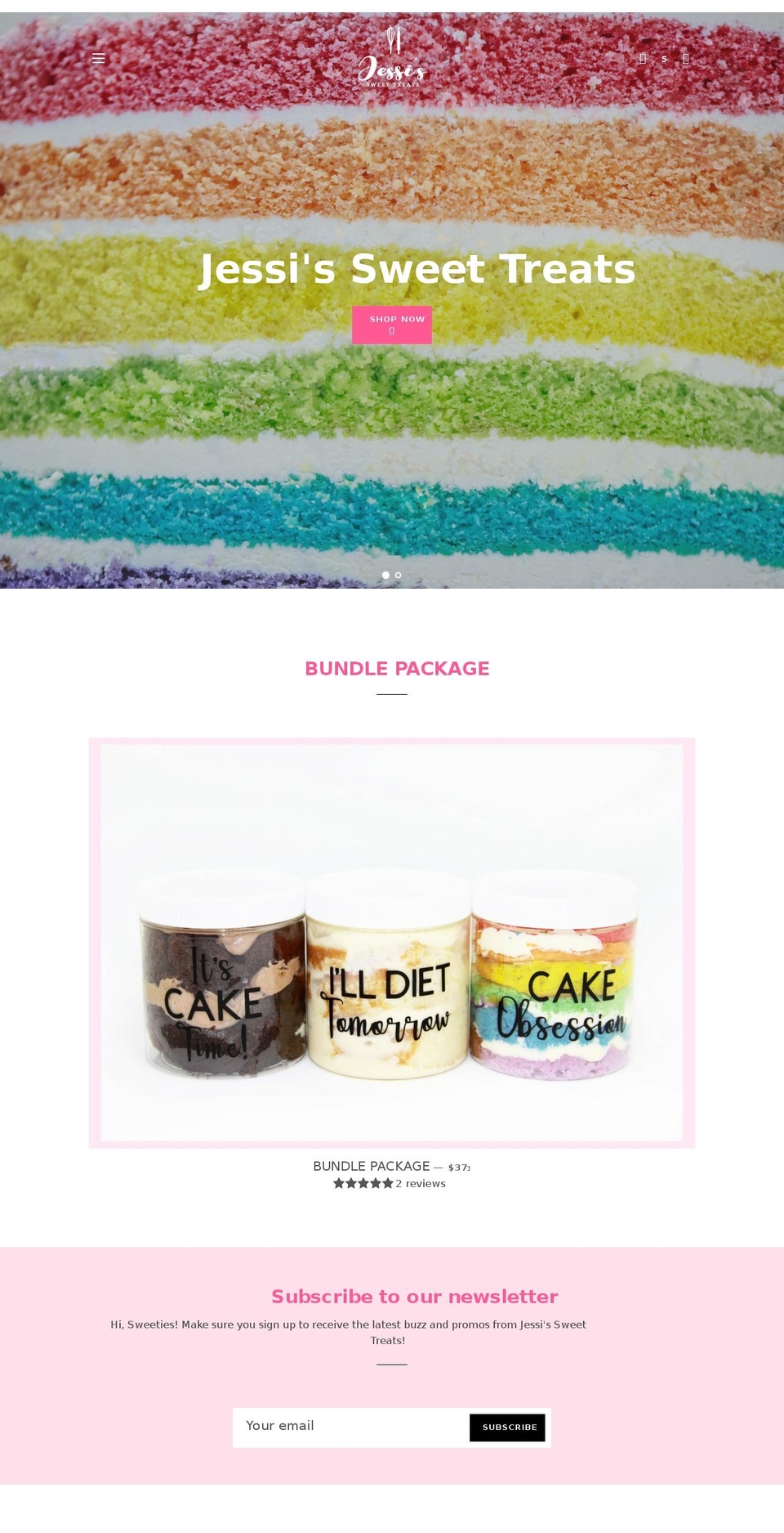 jessissweettreats.com shopify website screenshot