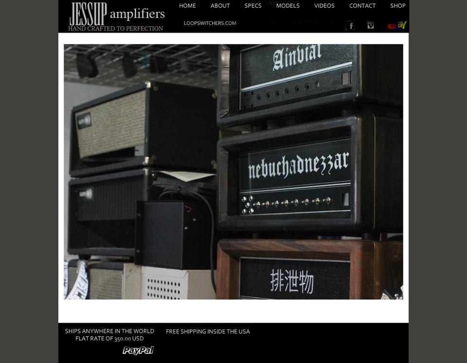 jessupamps.com shopify website screenshot