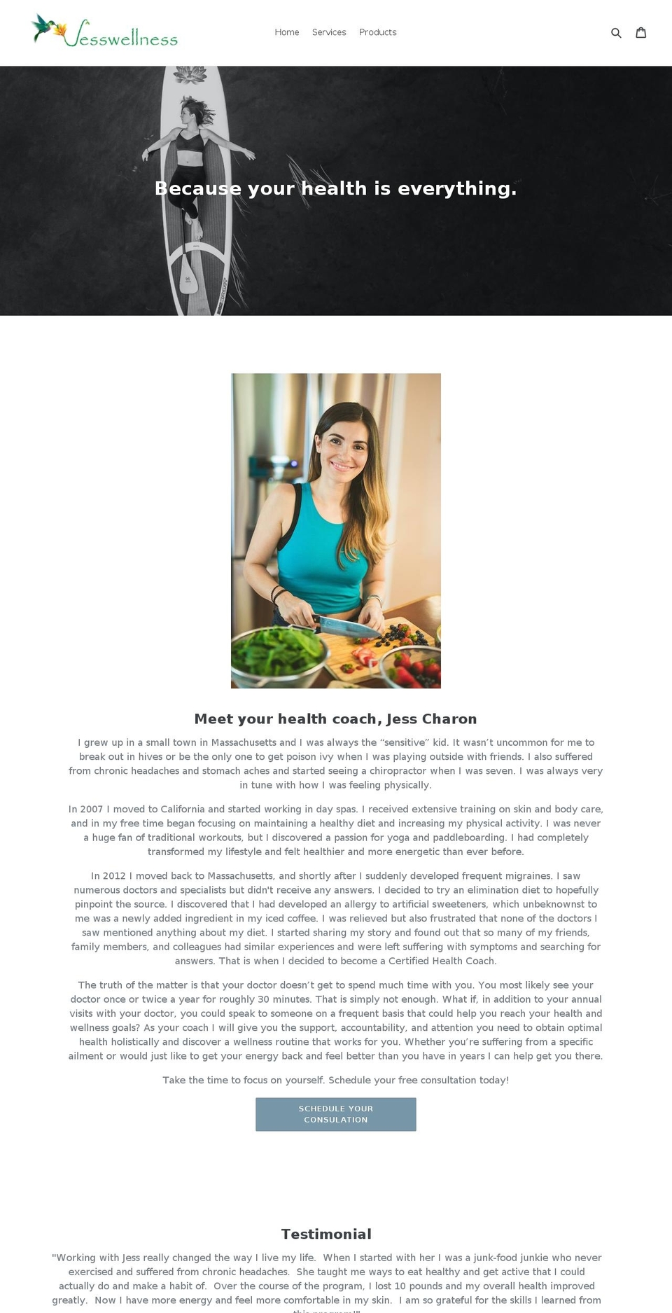 jesswellness.com shopify website screenshot