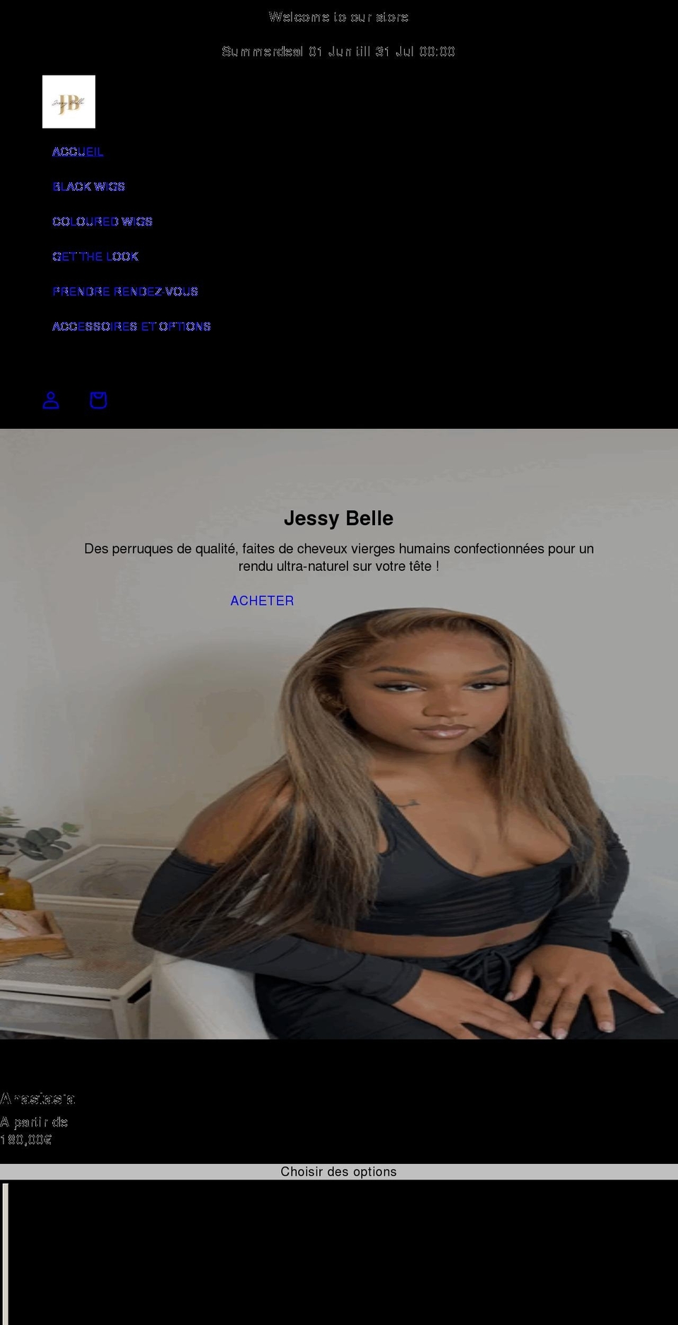 jessybelle.com shopify website screenshot