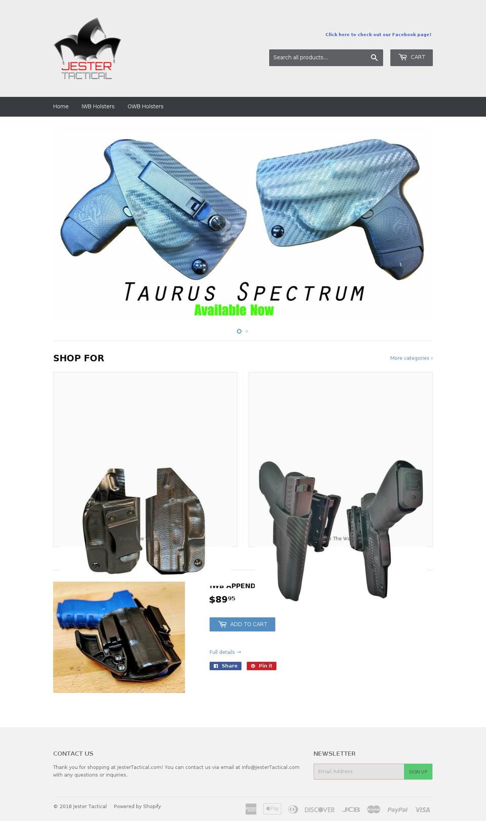 jestertactical.com — Shopify storefront screenshot