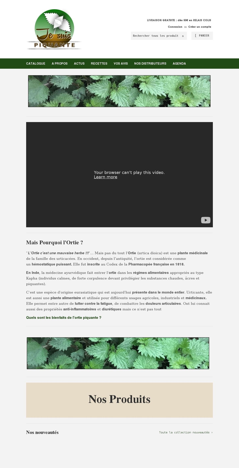 jesuis-une-ortie.fr shopify website screenshot