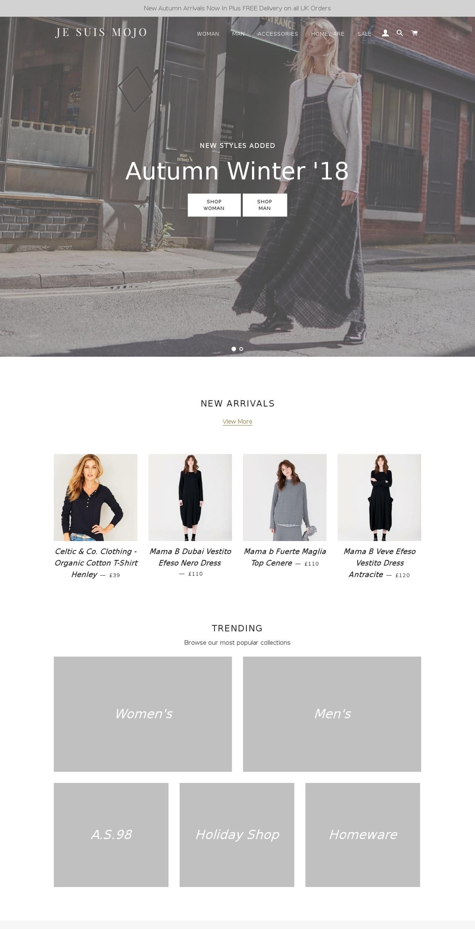 jesuismojo.com — Shopify storefront screenshot