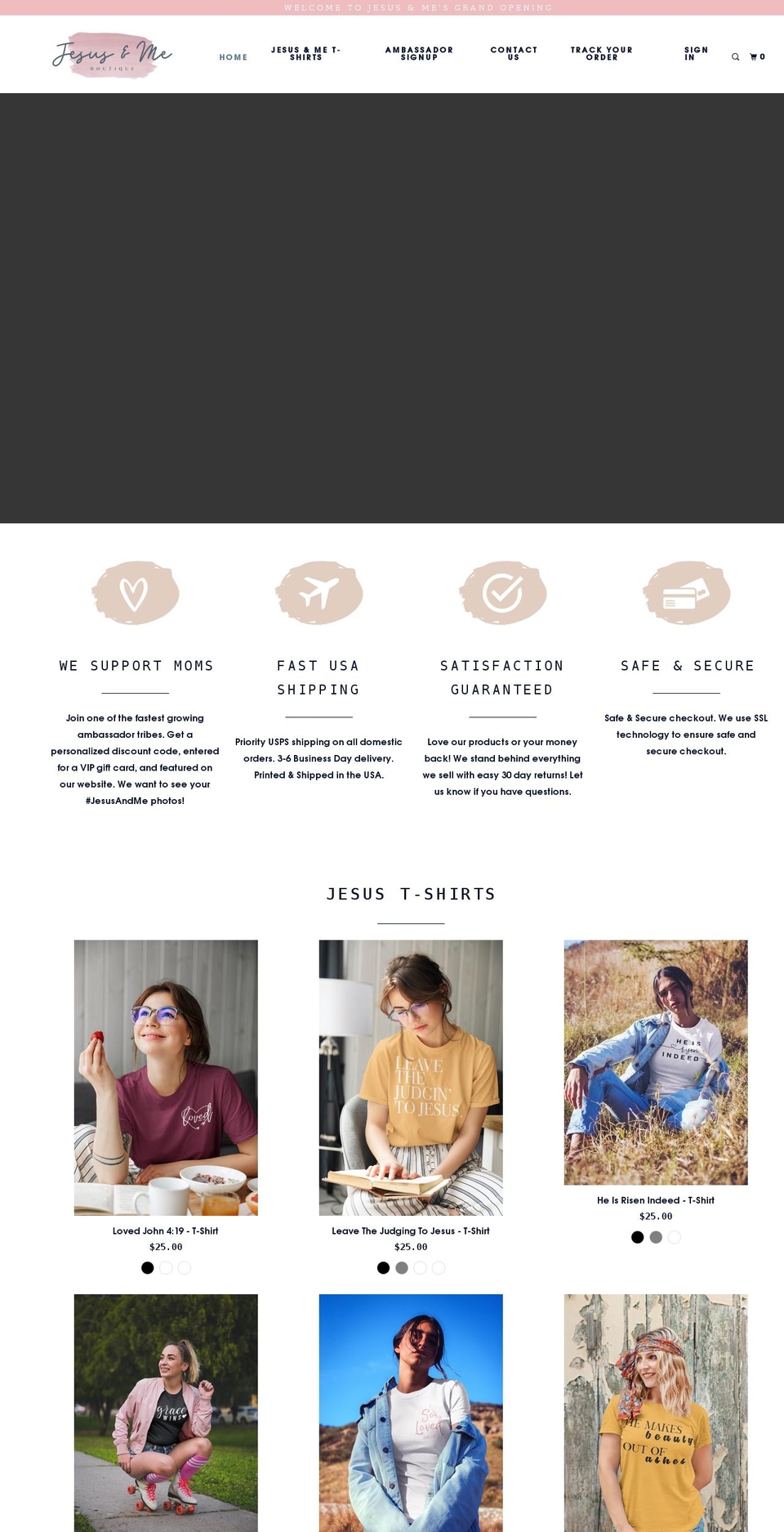 jesusandmeboutique.com shopify website screenshot