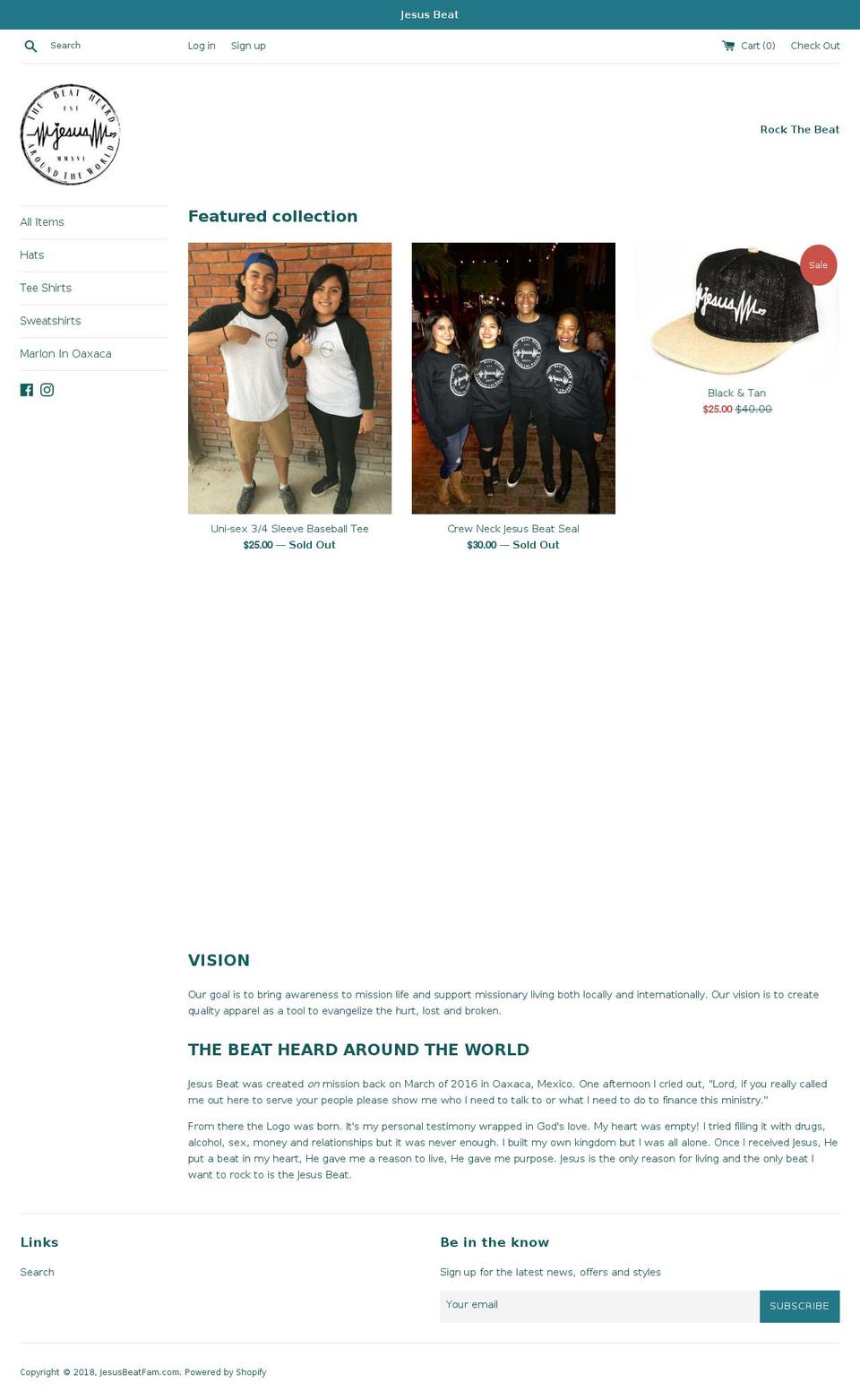 jesusbeatfam.com shopify website screenshot