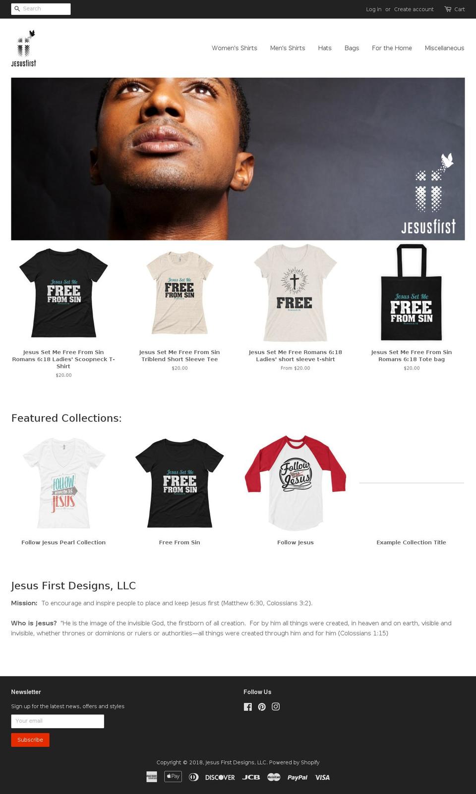 jesusfirstdesigns.com — Shopify storefront screenshot