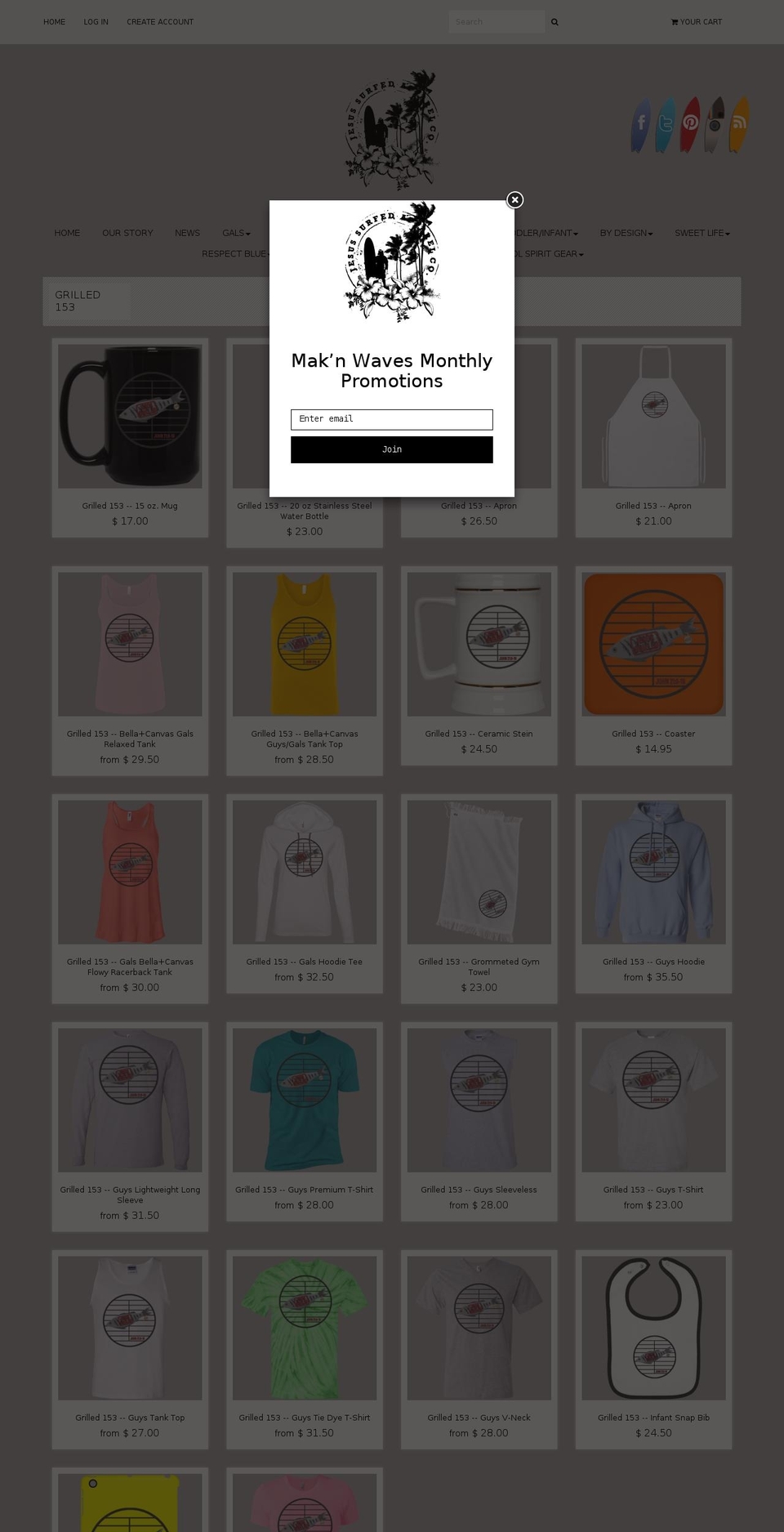 jesusgrilled.com — Shopify storefront screenshot