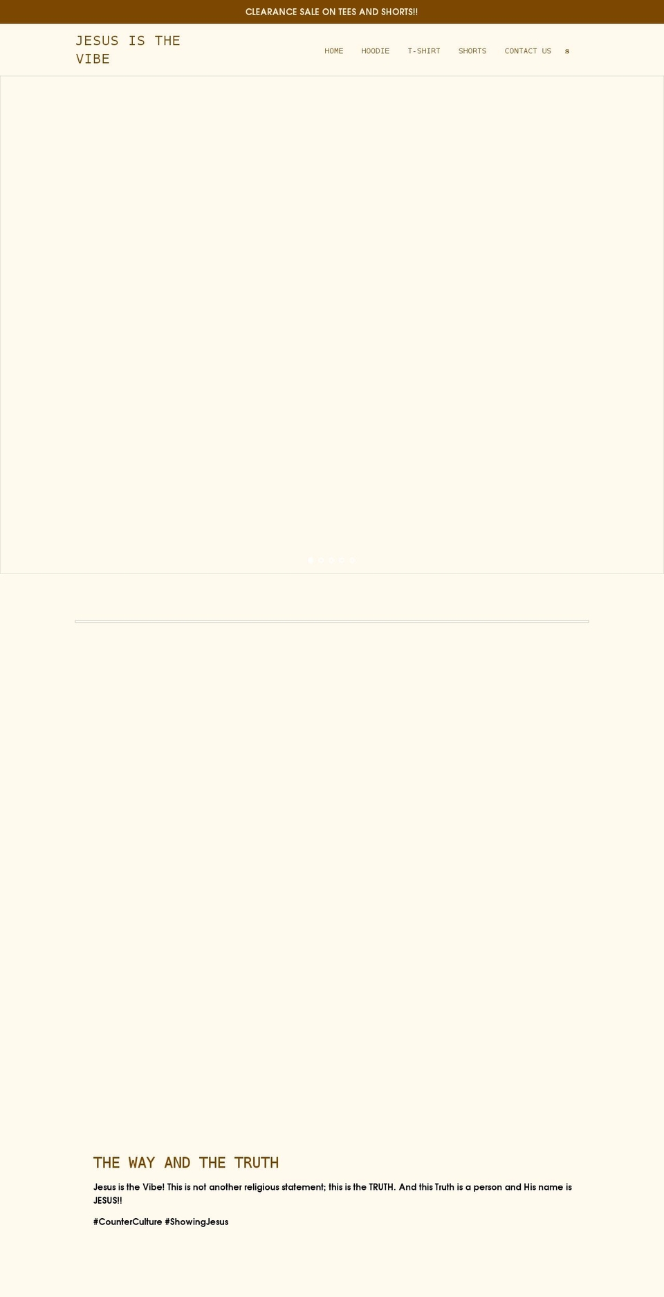 jesusisthevibe.com shopify website screenshot