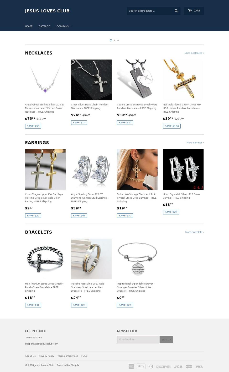 jesuslovesclub.com — Shopify storefront screenshot
