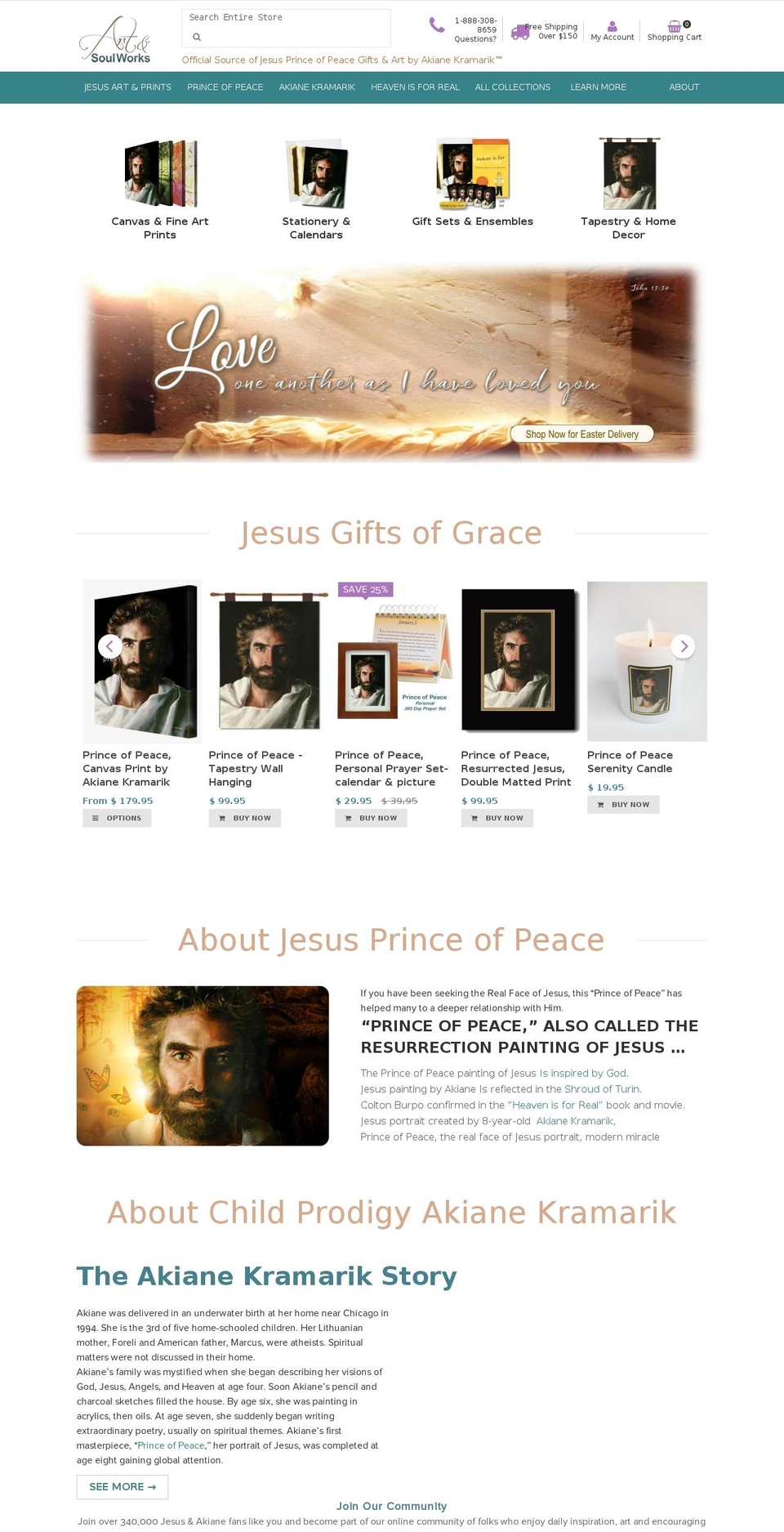 jesusprinceofpeace.com shopify website screenshot