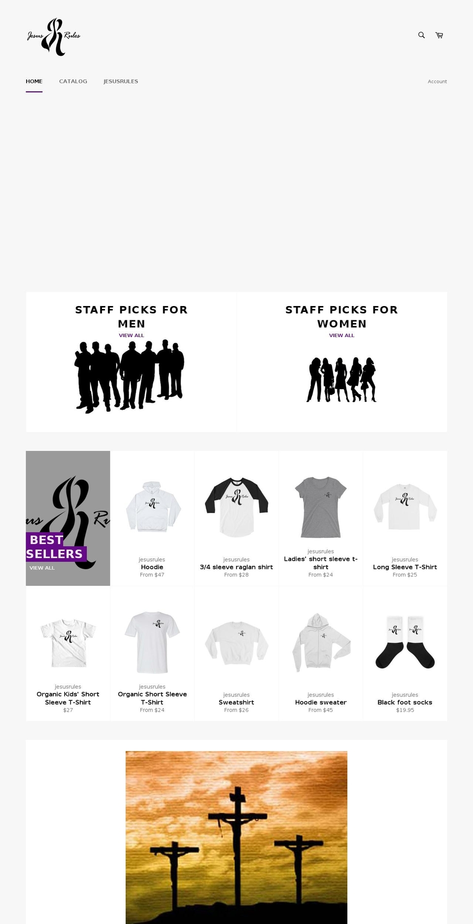 jesusrules.net shopify website screenshot