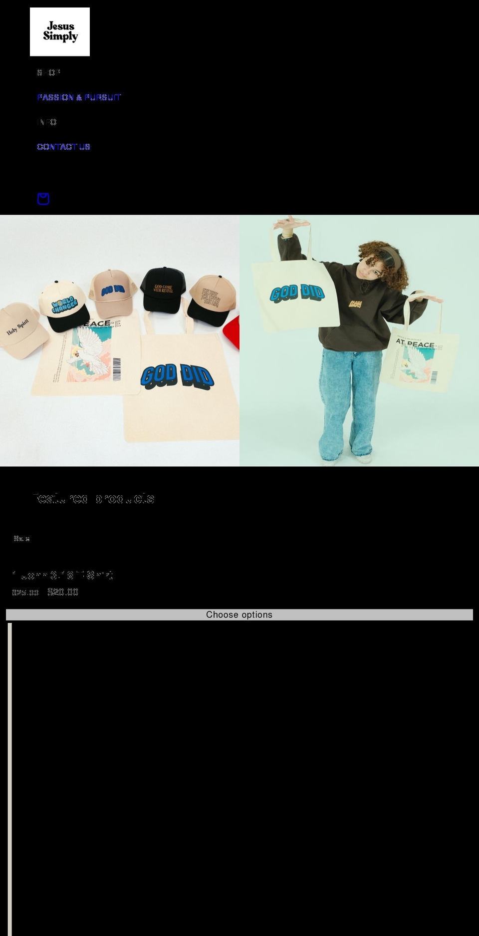 jesussimply.com shopify website screenshot