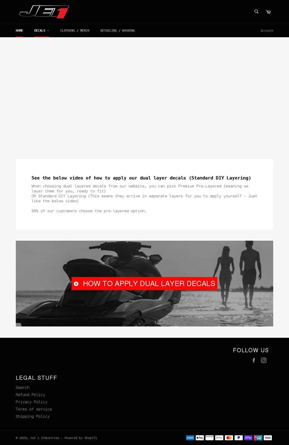 jet1.com.au shopify website screenshot