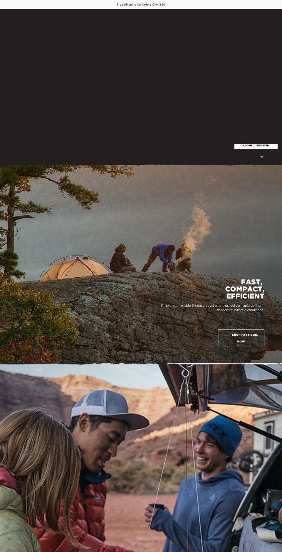 jetboil.co.uk shopify website screenshot