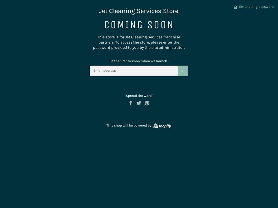 jetcleaning.store shopify website screenshot