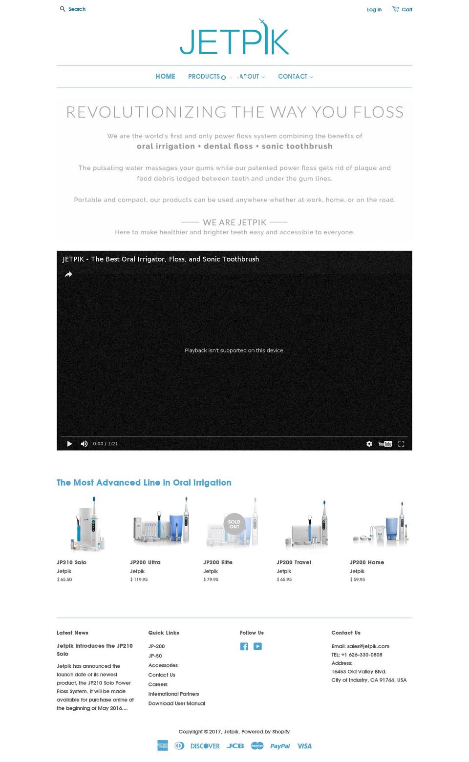 jetfloss.com shopify website screenshot