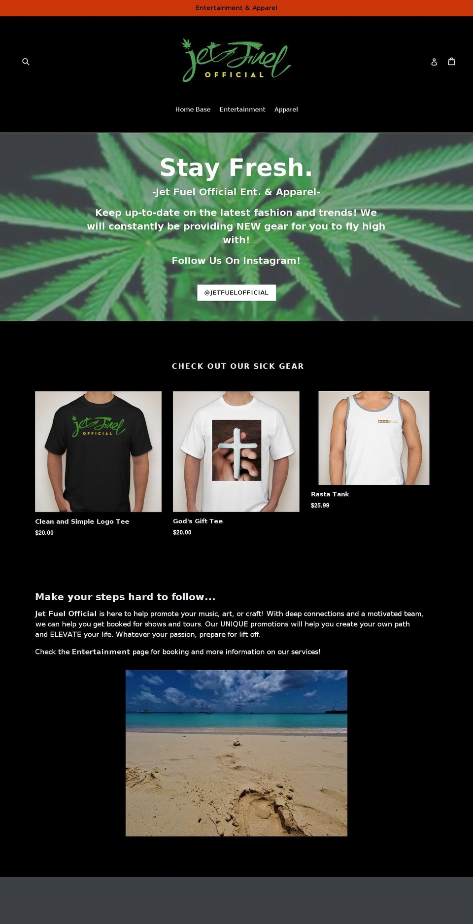 jetfuelofficial.com — Shopify storefront screenshot