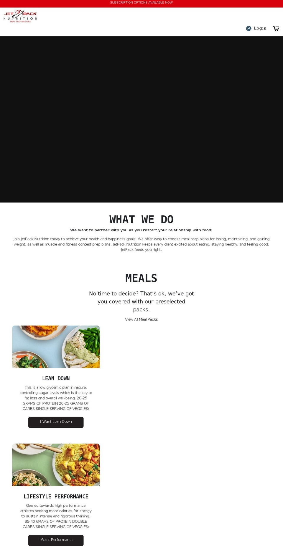jetpacknutrition.com shopify website screenshot