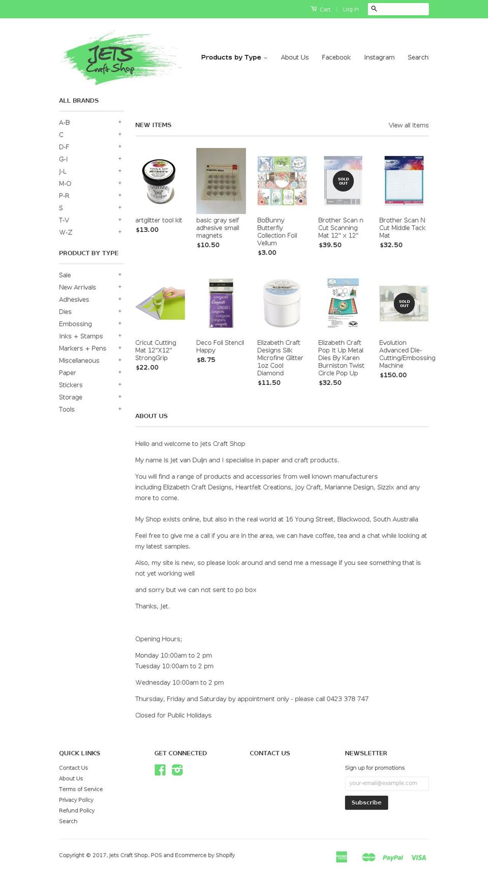 jetscraftshop.com shopify website screenshot