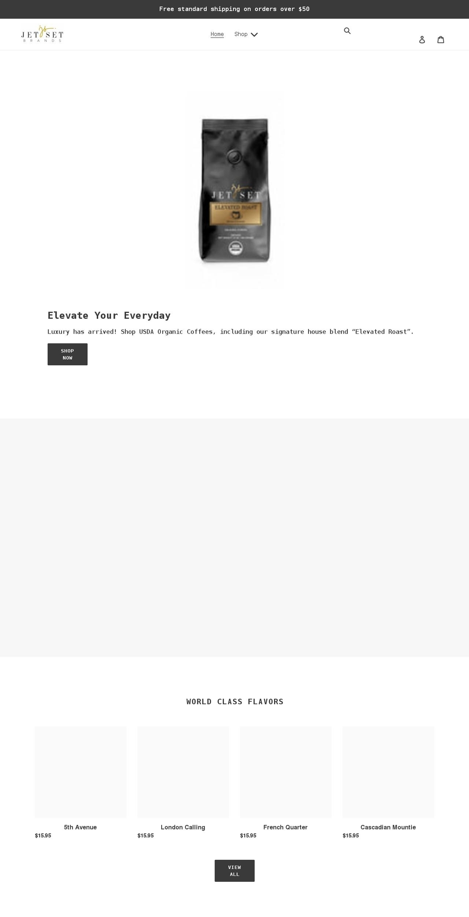 jetsetbrands.com shopify website screenshot