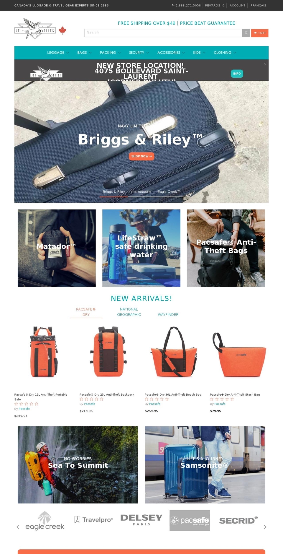 jetsetter.ca shopify website screenshot