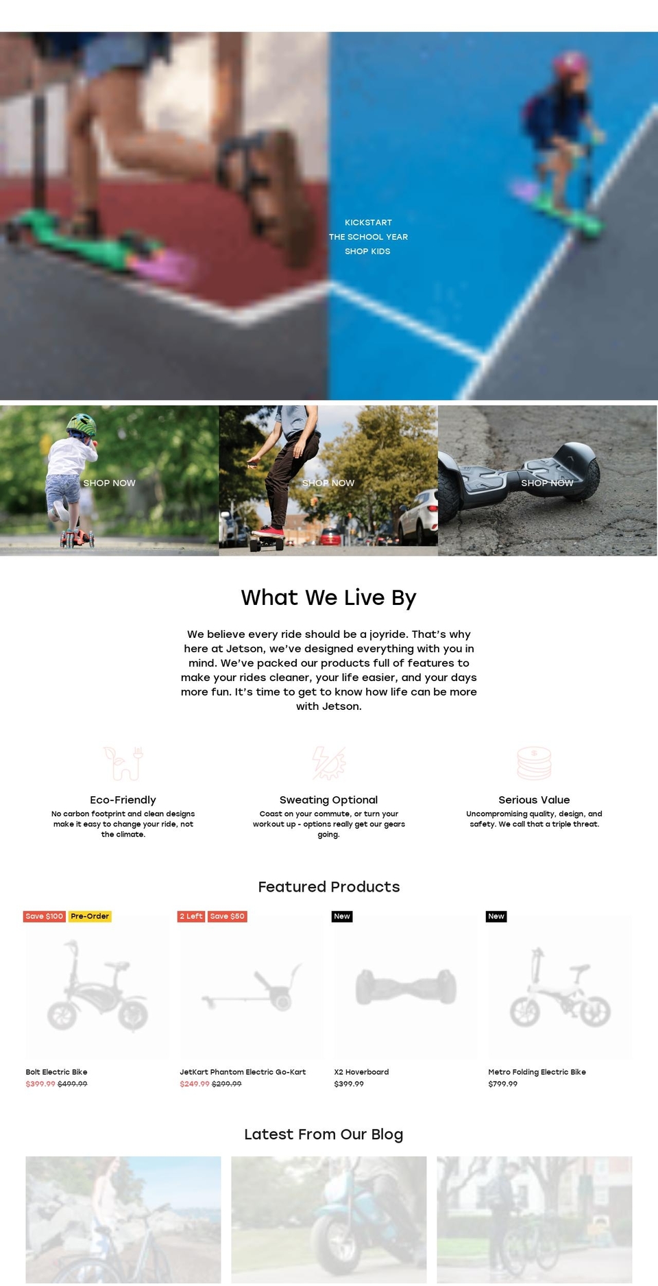 jetsonbike.com shopify website screenshot