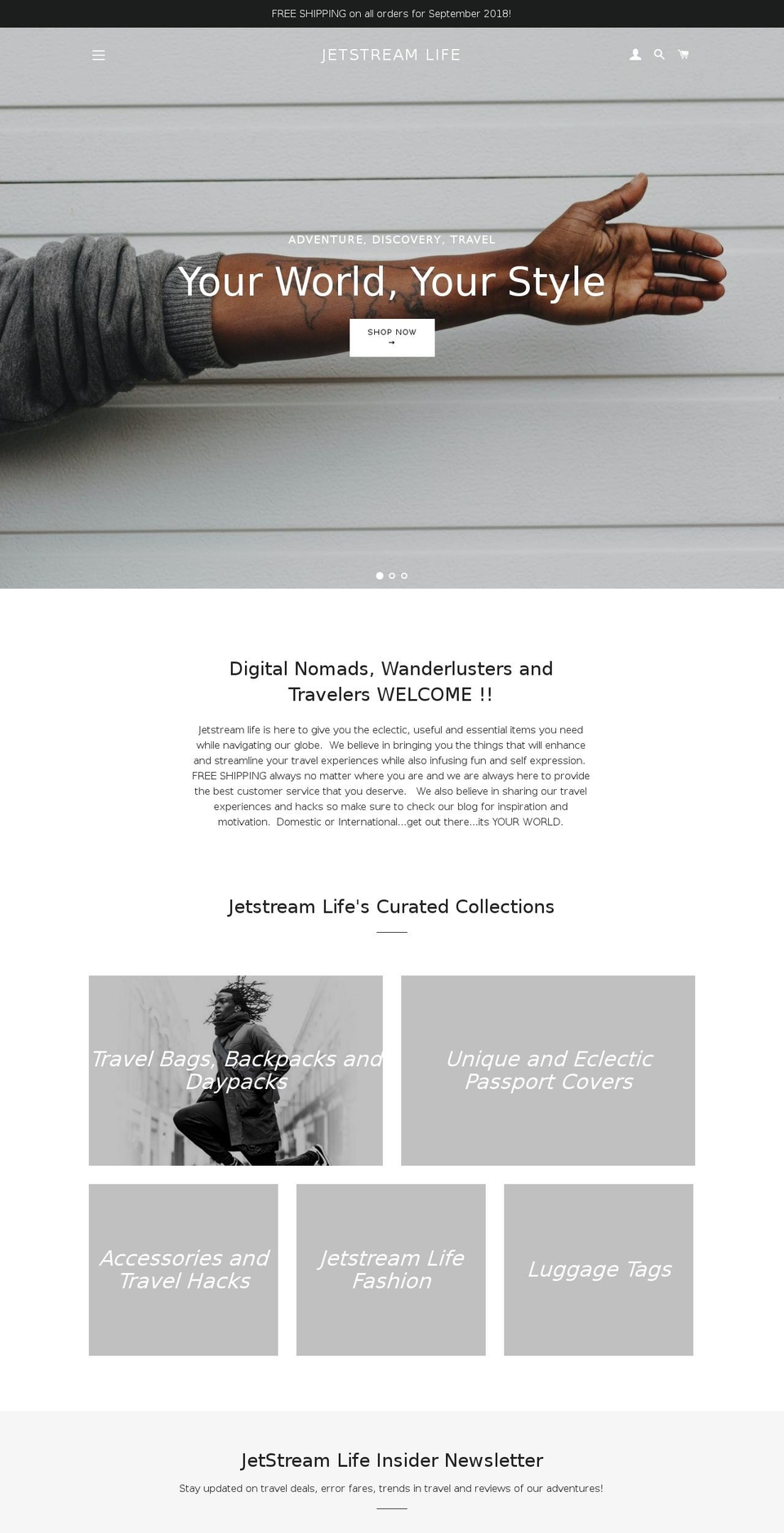 jetstreamlife.com shopify website screenshot