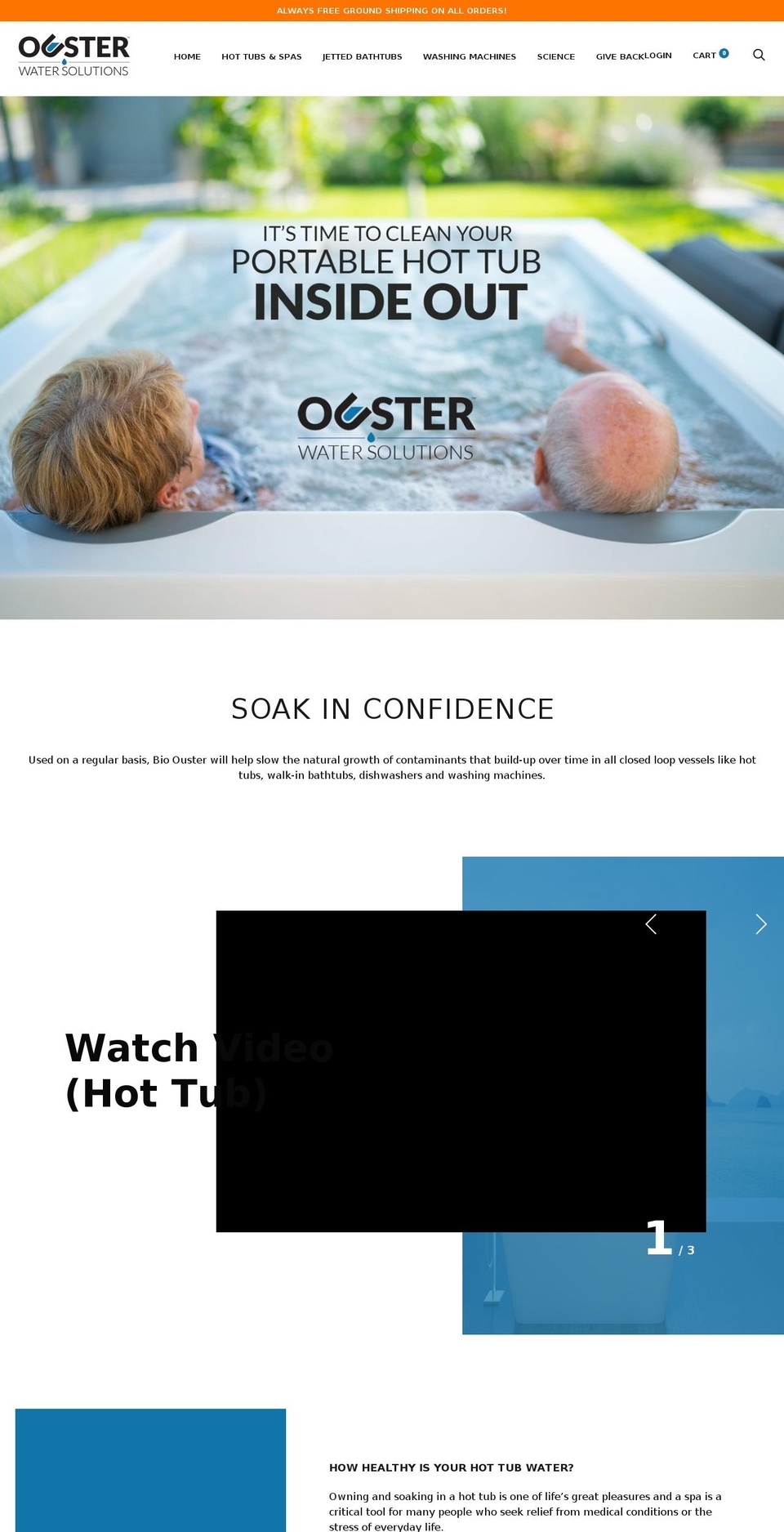 jettedbathcleaner.com — Shopify storefront screenshot