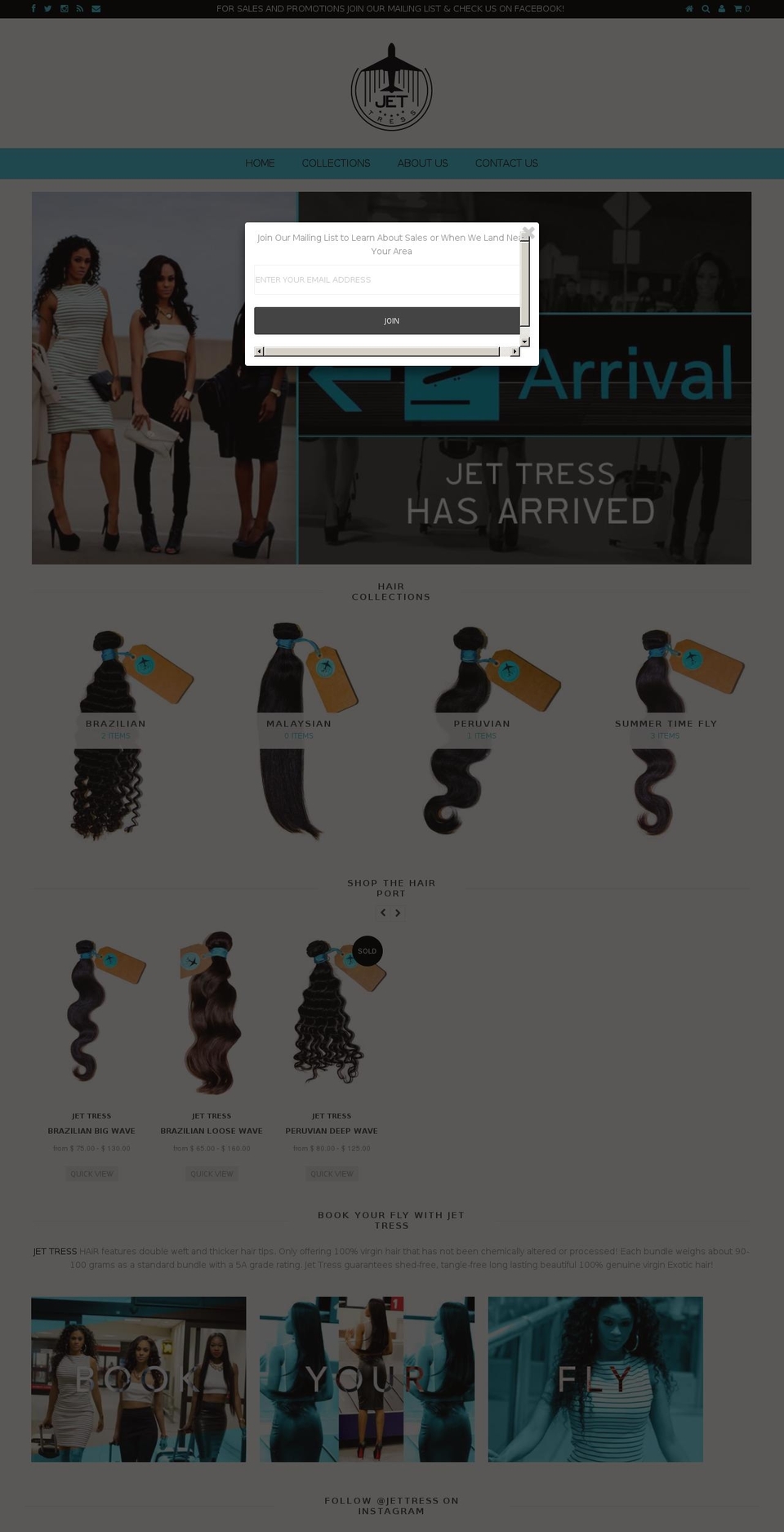 jettress.com shopify website screenshot