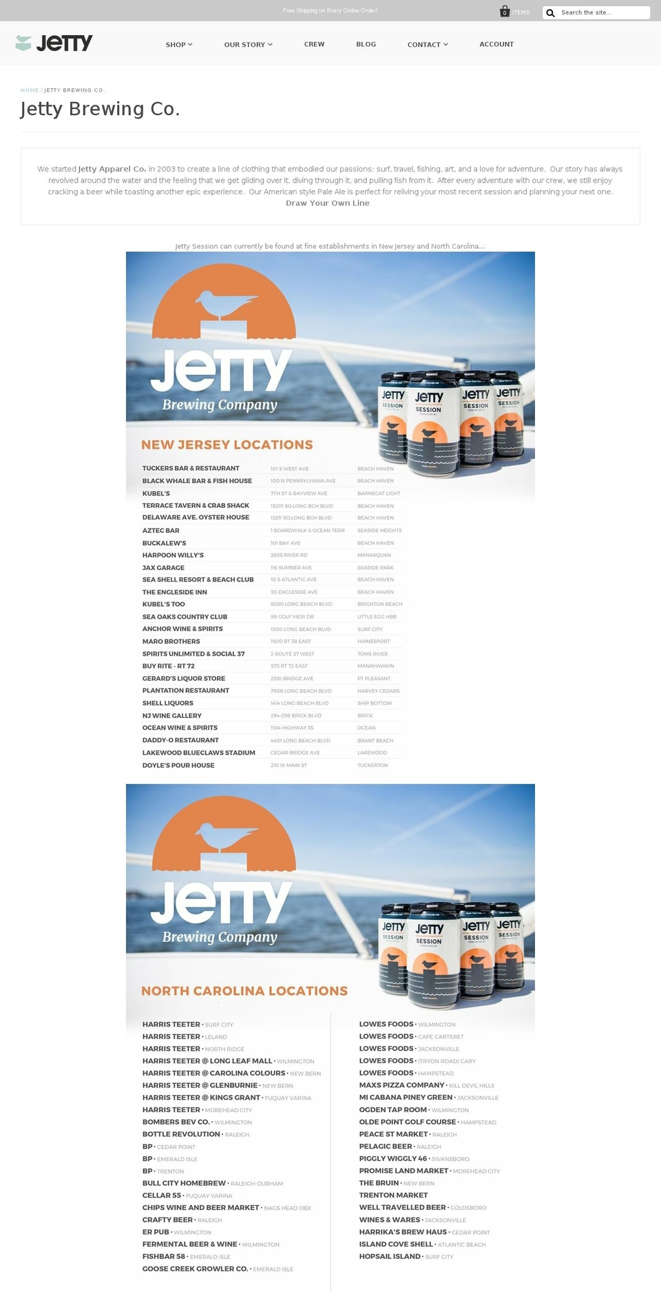 jettybeer.com — Shopify storefront screenshot