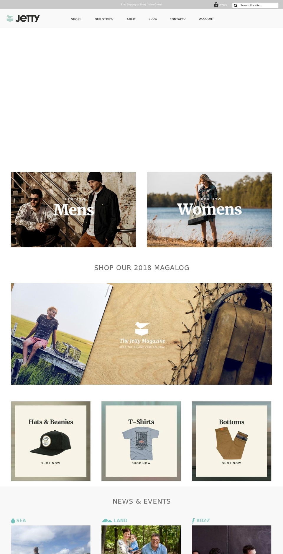 jettystores.com — Shopify storefront screenshot
