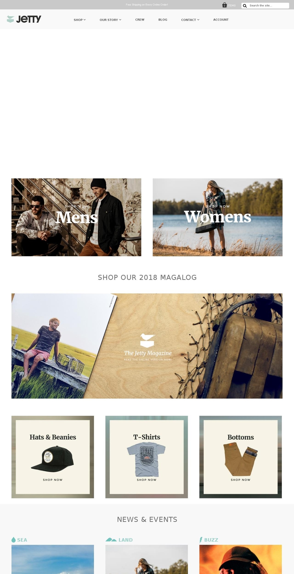 jettystores.net shopify website screenshot