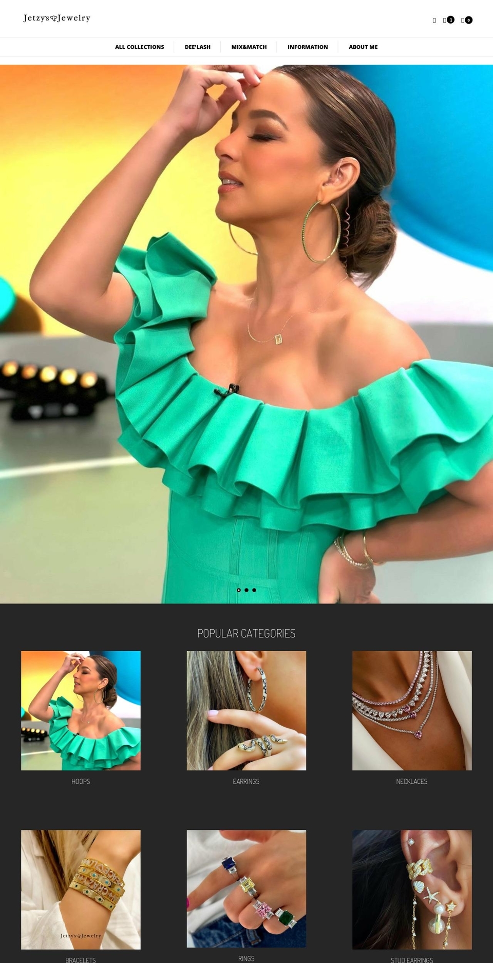 jetzysjewelry.com shopify website screenshot