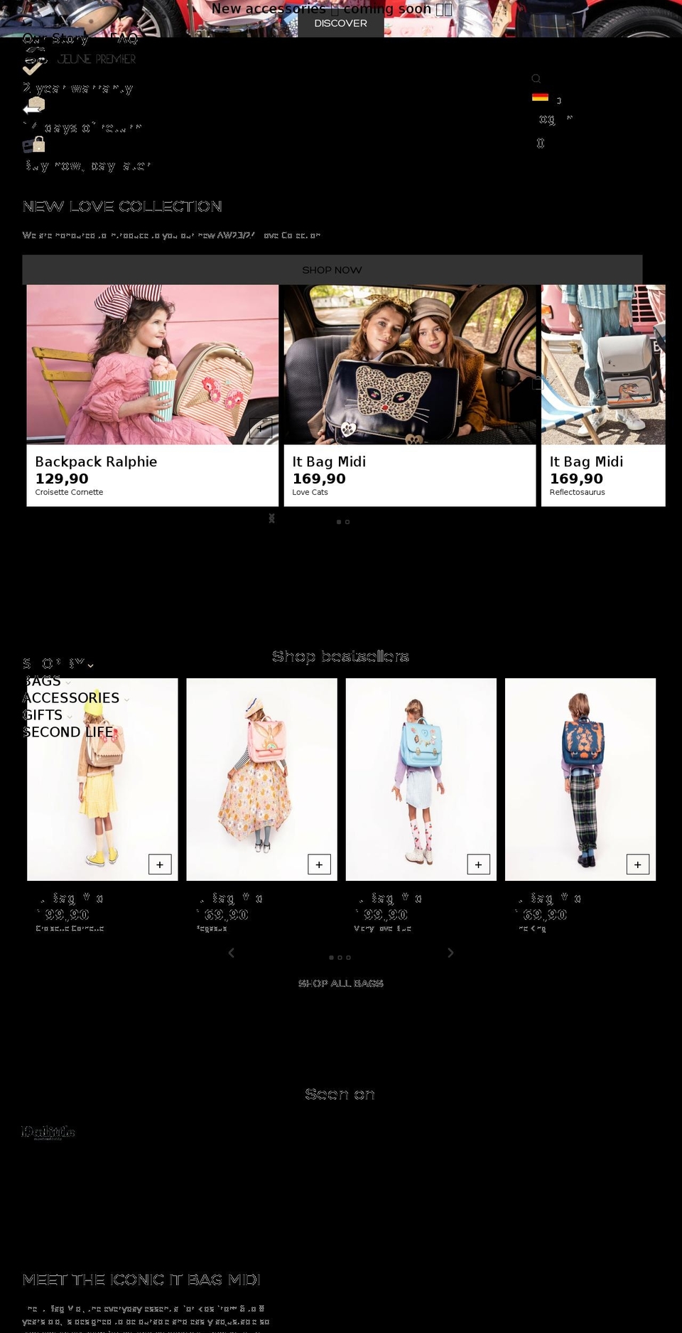 jeunepremier.com shopify website screenshot