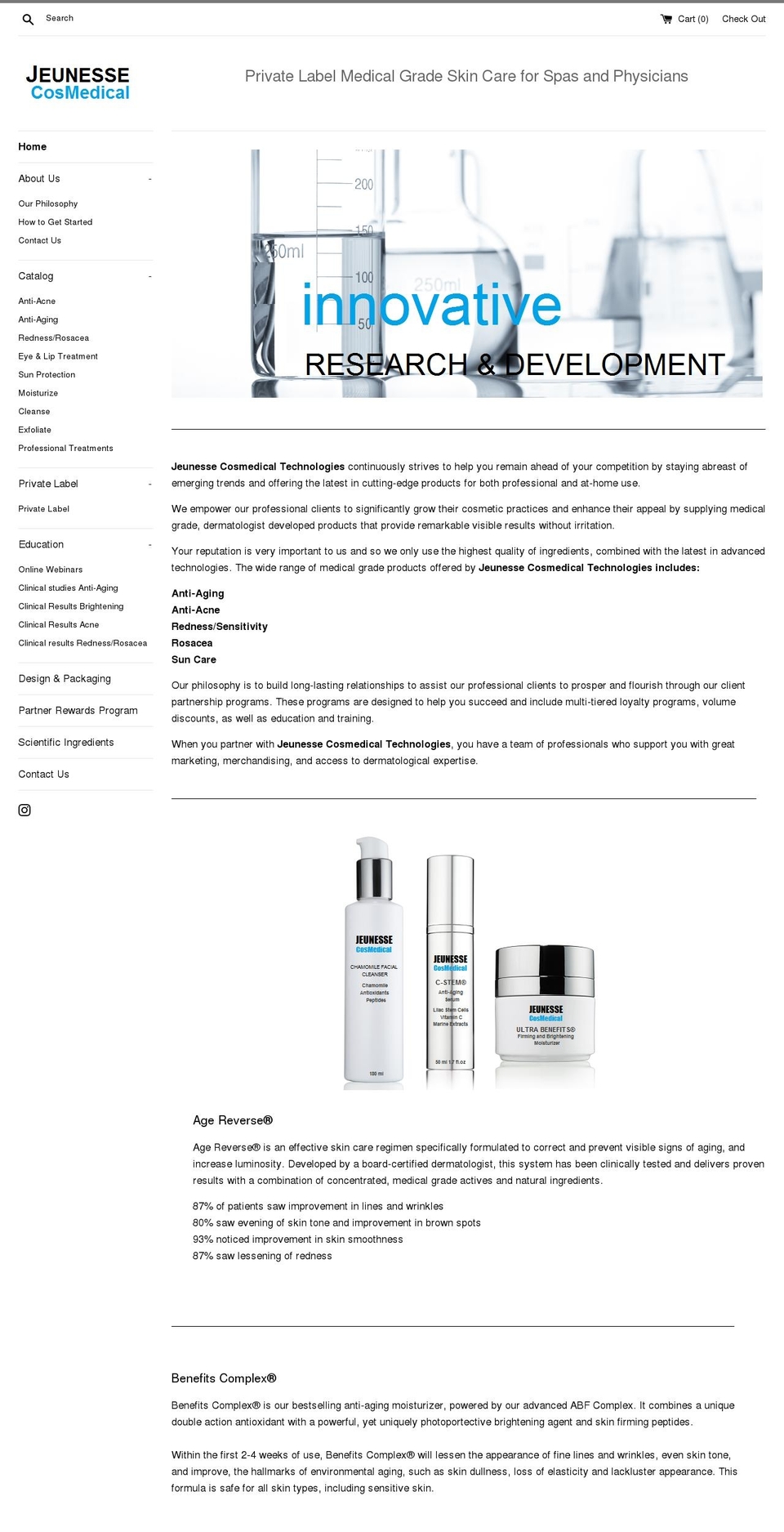 jeunessecosmedical.com — Shopify storefront screenshot