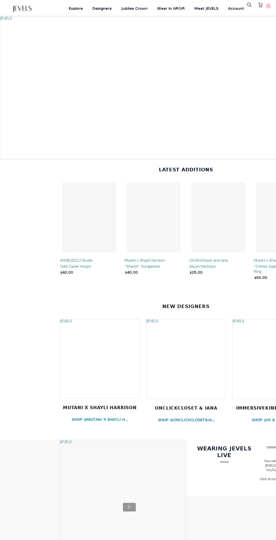 jevels.com shopify website screenshot