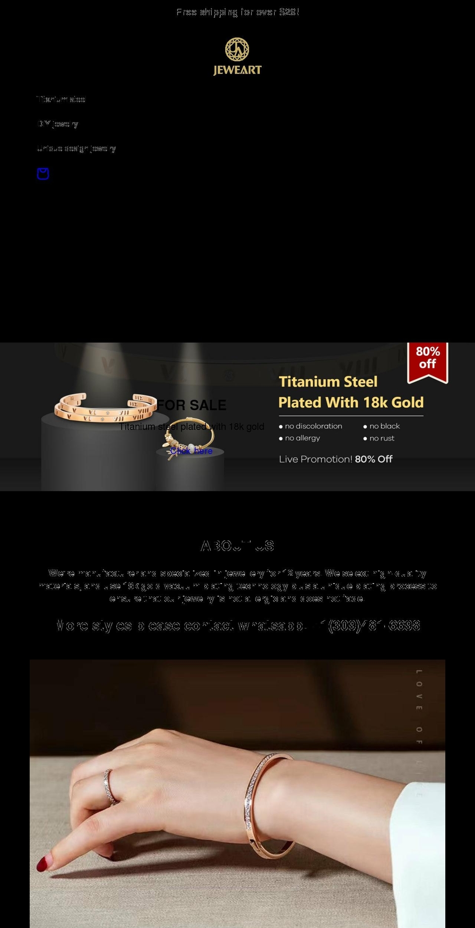 jeweart.com shopify website screenshot