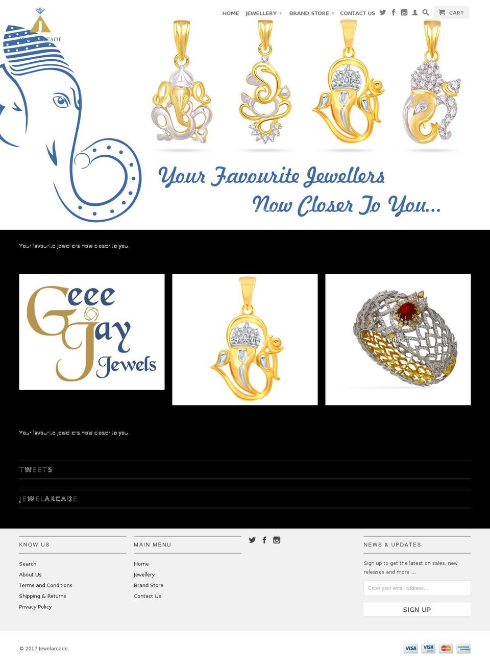 jewelarcade.com shopify website screenshot
