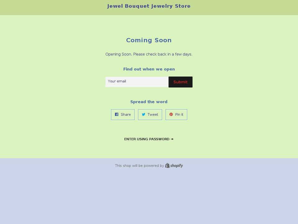 jewelbouquetjewelry.com — Shopify storefront screenshot