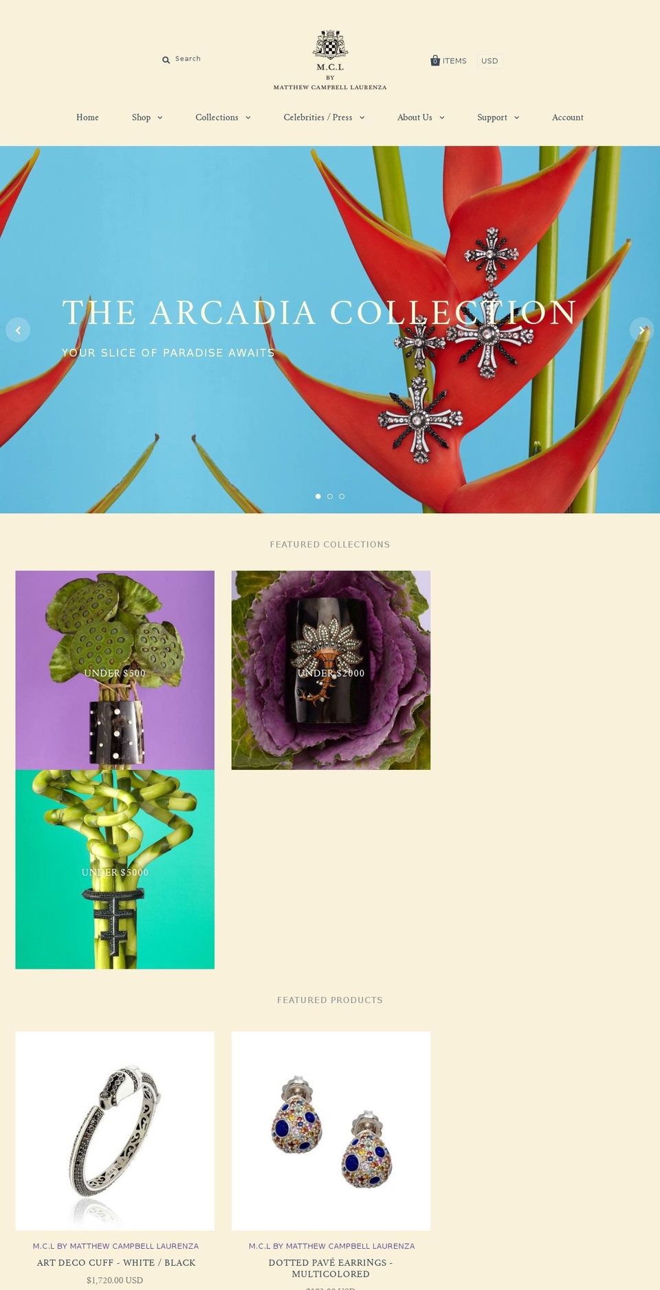 jeweledgarden.com shopify website screenshot