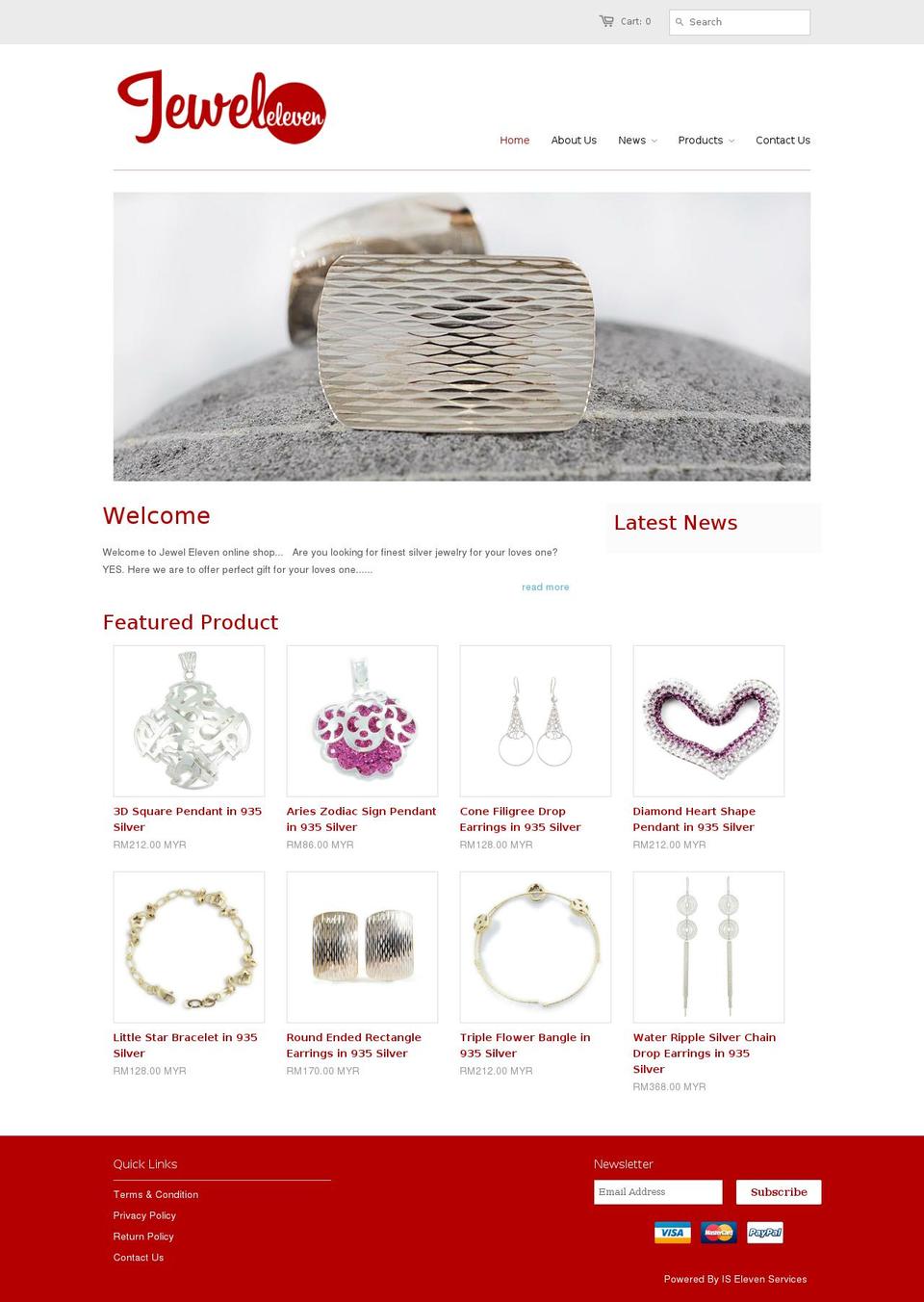 jeweleleven.com — Shopify storefront screenshot
