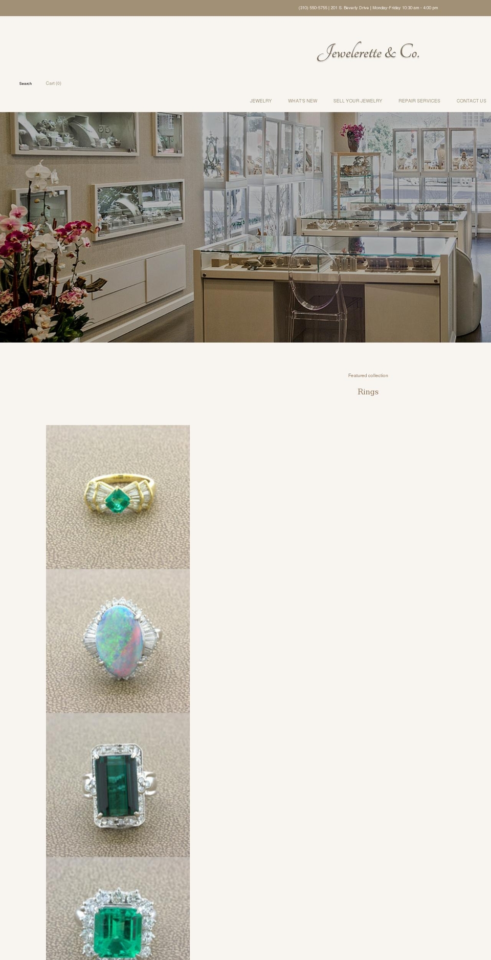 jeweleretteandco.com shopify website screenshot