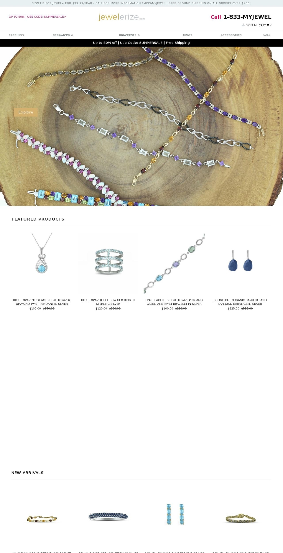 jewelerize.com shopify website screenshot