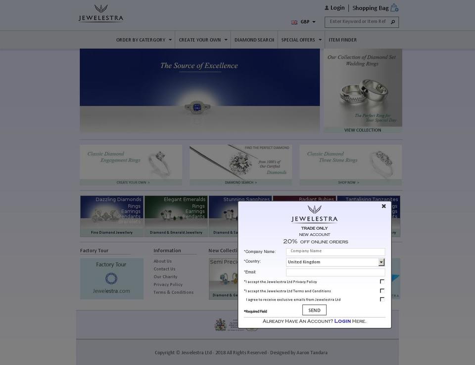 jewelestra.com shopify website screenshot